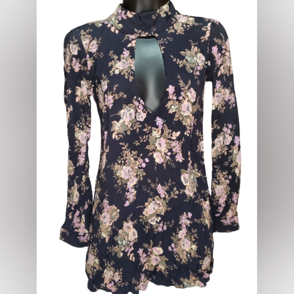 Flynn Skye Leah Floral cut out mini dress